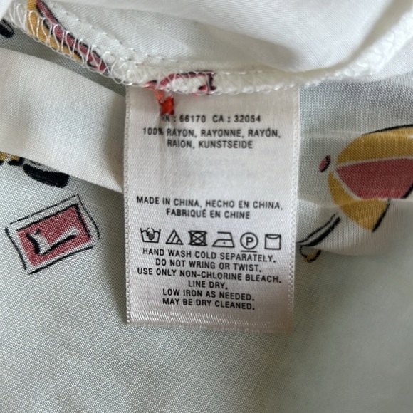 Anthropologie button down 3/4 sleeve cream top worn once - Picture 6 of 6